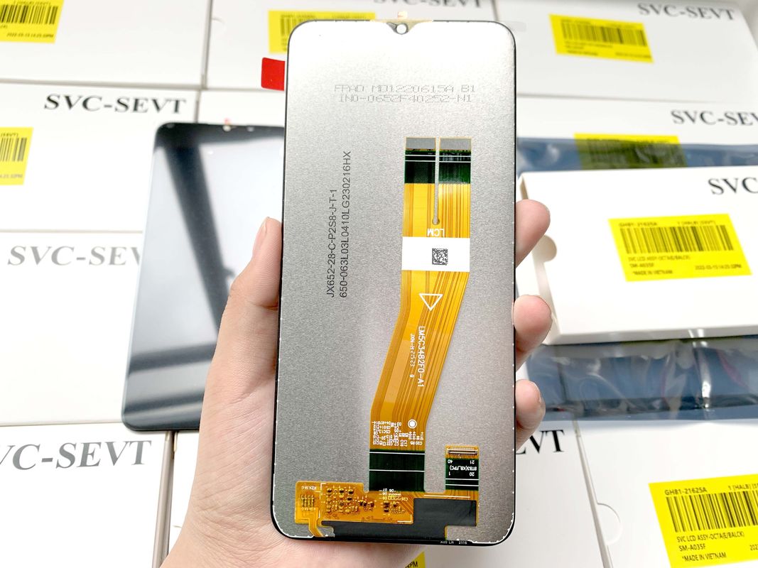 携帯電話のLCDディスプレイ代用品 サムスン A03 100% オリジナル テストされたモバイルスクリーン A035 高品質のパンタラ