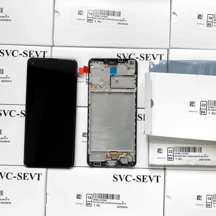 A21S LCD lcd With Frame For  A21S オリジナルニューサービスパック LCDS  A217 携帯電話の画面ディスプレイ パンタラ