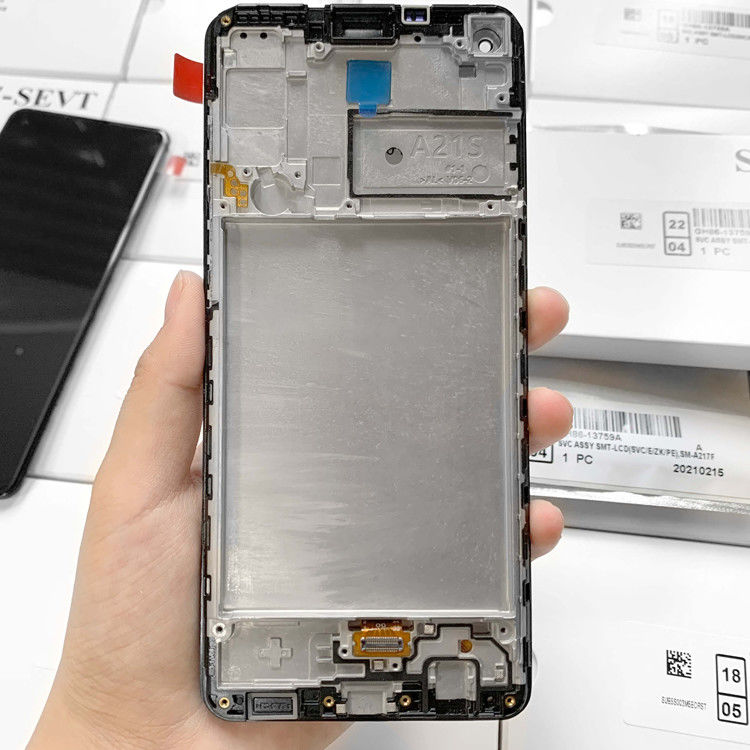 A21S LCD lcd With Frame For  A21S オリジナルニューサービスパック LCDS  A217 携帯電話の画面ディスプレイ パンタラ