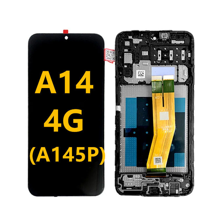 A14 4G LCD With Frame For  A145P モバイルフォンタッチ パンタラ ギャラクシー A145R サービス パック LCDS スクリーンディスプレイ