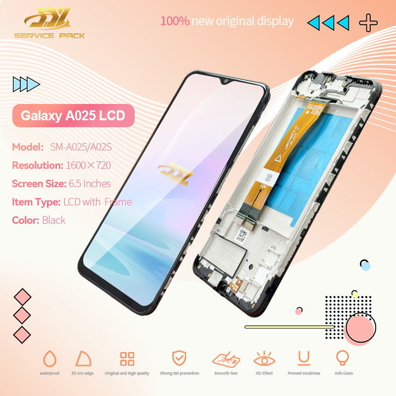 100%QC A02S LCD交換 防静電バッグ ブラック モバイルLCDディスプレイ