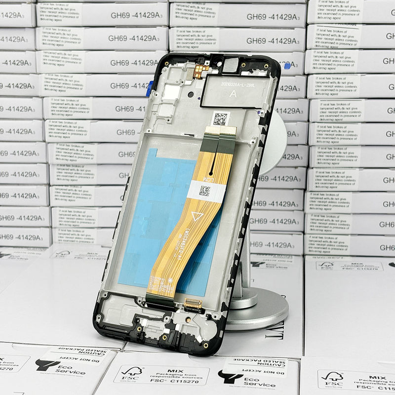 100%QC A02S LCD交換 防静電バッグ ブラック モバイルLCDディスプレイ
